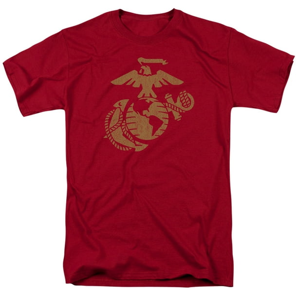 Military Marine Corp GOLD PRINT Men's Tee Shirt USMC AC/DC Marines Logo U.S Military Marine Corp GOLD PRINT Men's Tee Shirt USMC AC/DC Marines Logo U.S